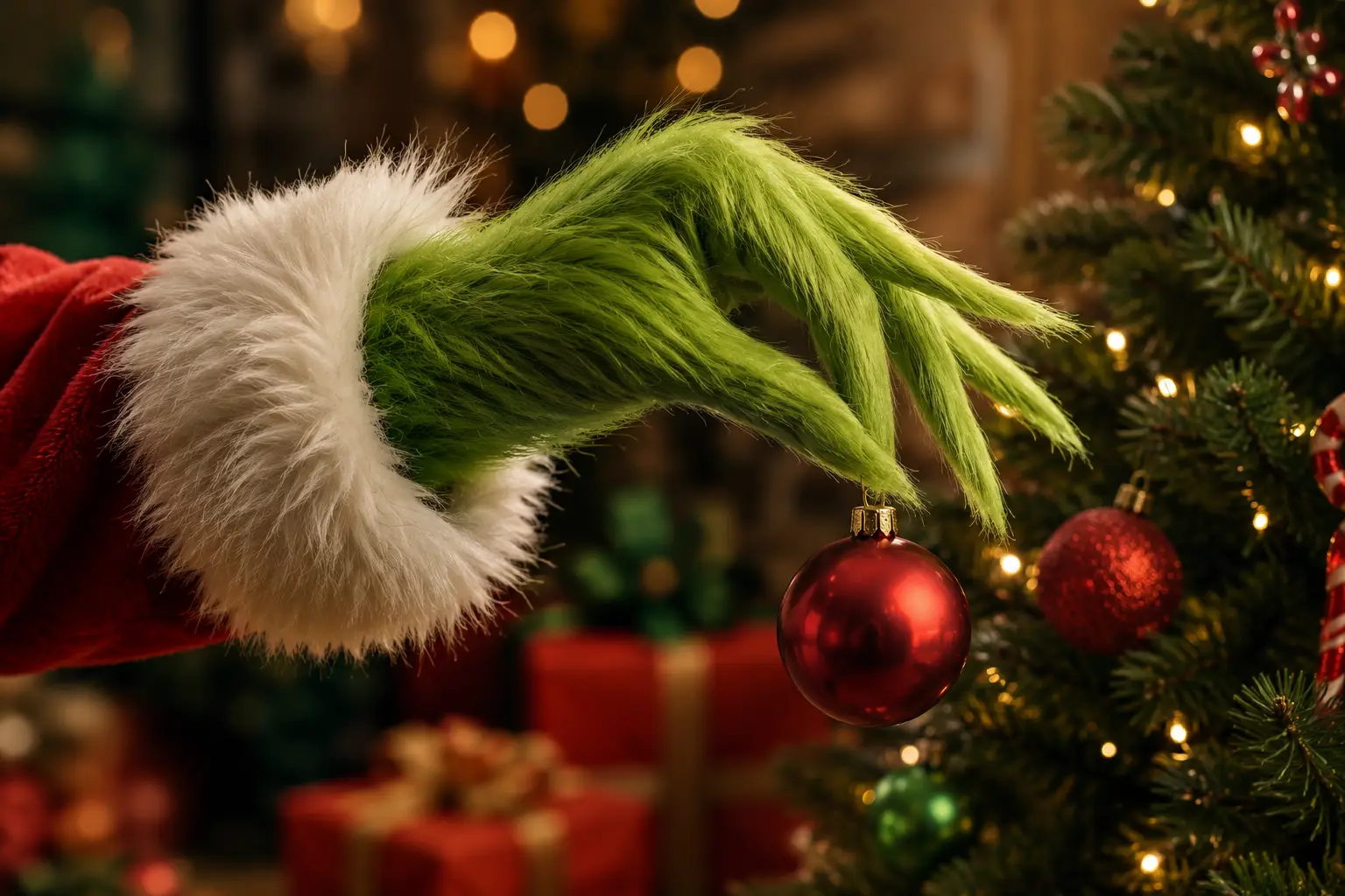 Groene kerstmopperkont